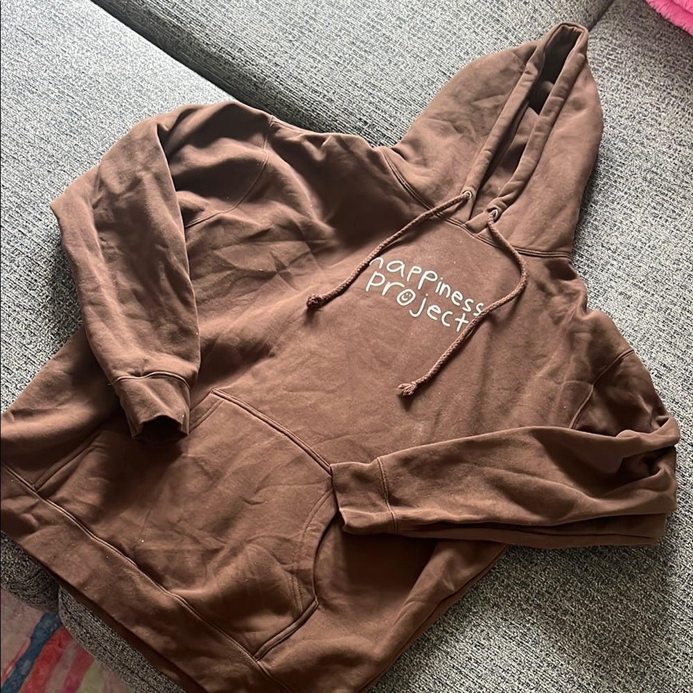 Brown Happiness Project Hoodie